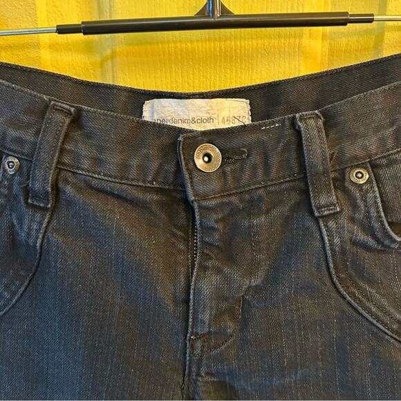 Paper Denim Cloth Black 10 Jeans Edgy Y2K Grunge Moto Biker Ankle Zip Goth Punk - Picture 12 of 16